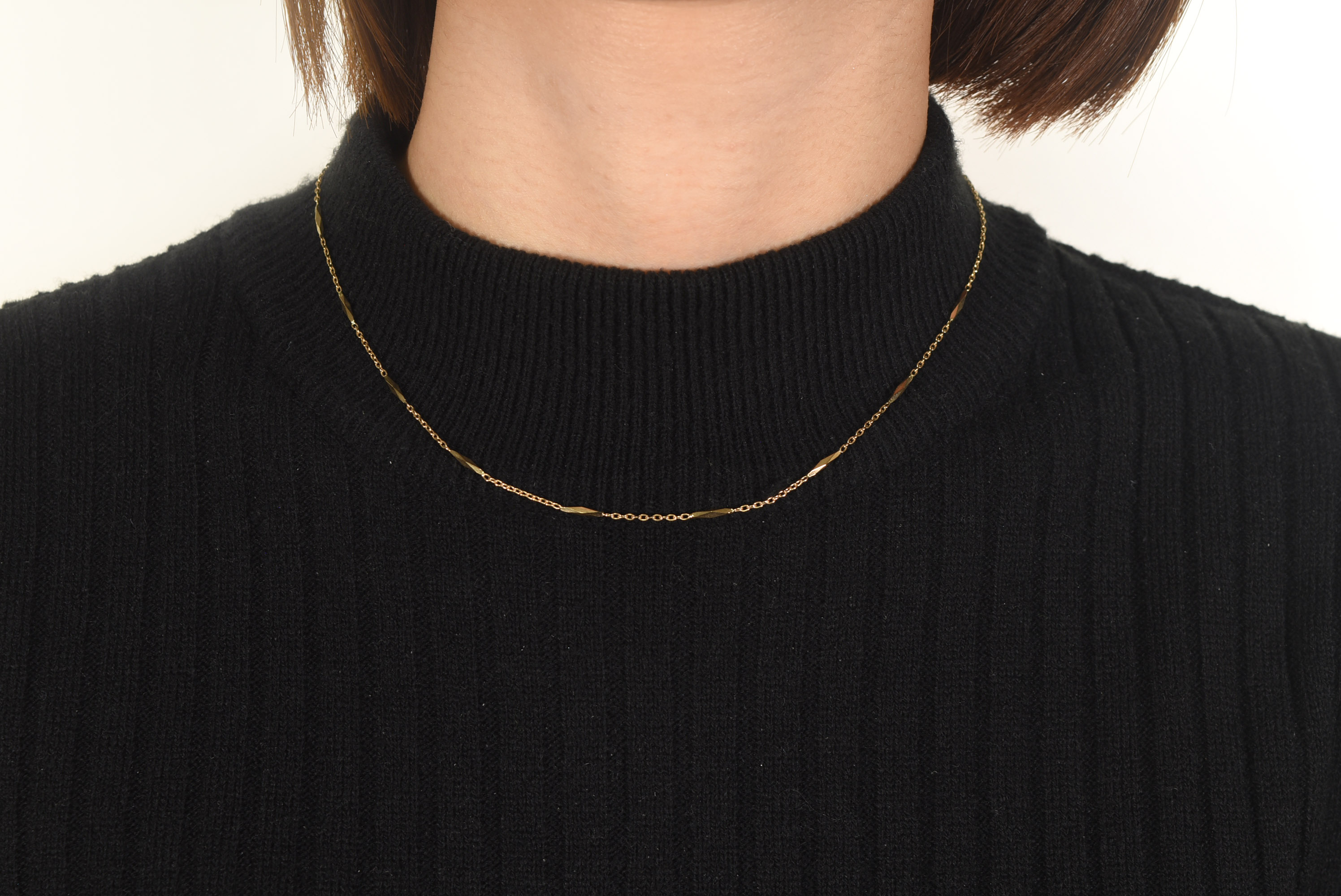 K18YG ネックレス Jewel closet by L&Co. ネックレス K18 スリム アズキチェーン