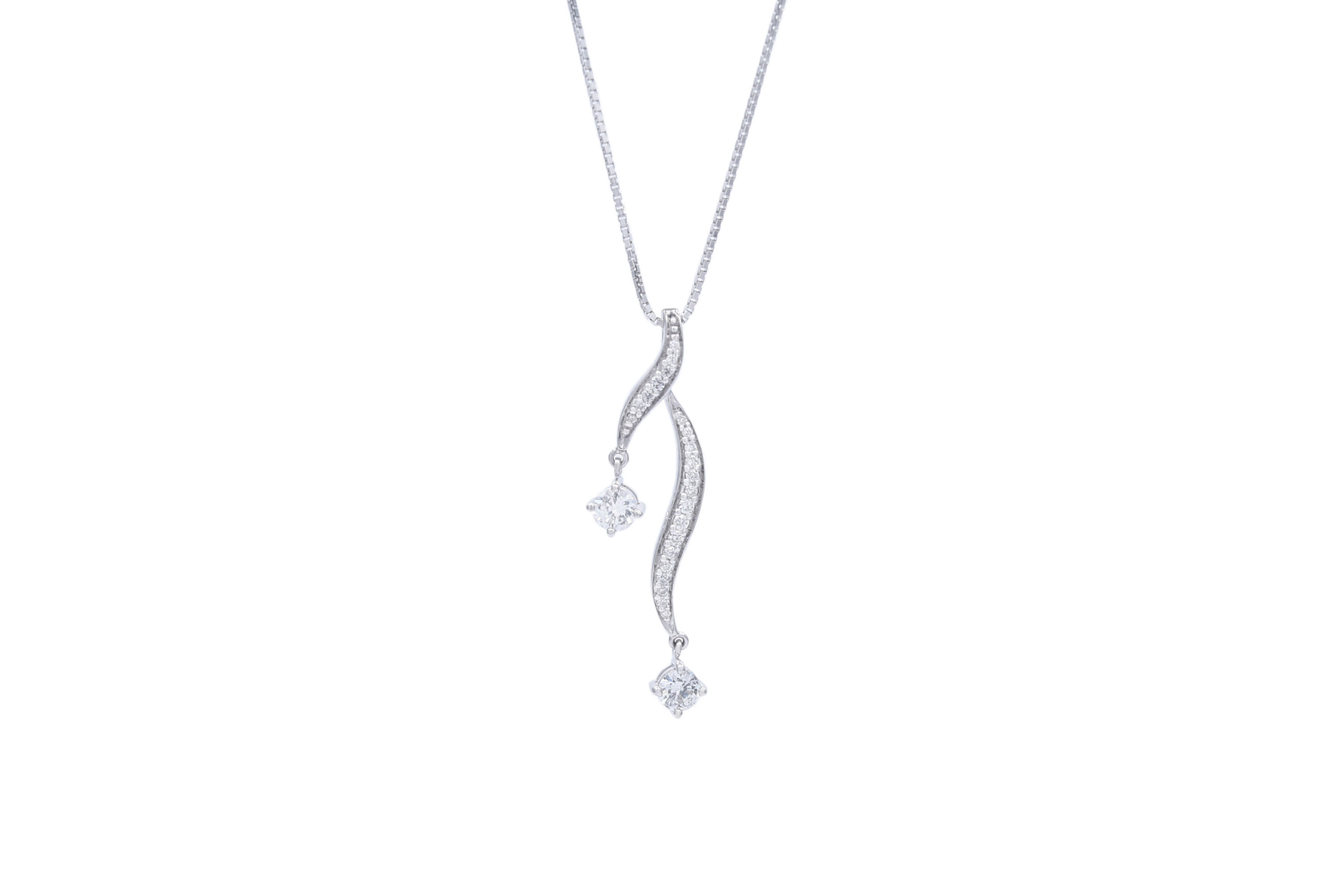 K18WG ネックレス